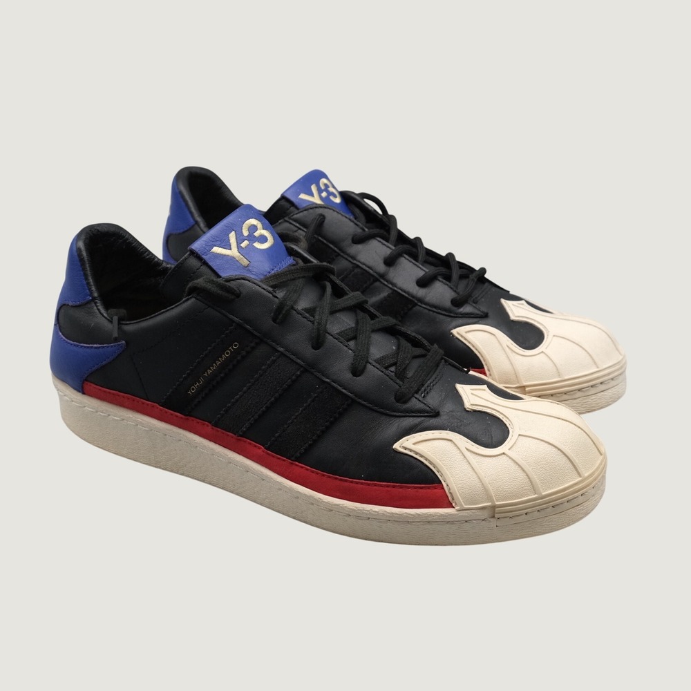 Adidas Y-3 Nomad Star Low Yohji Yamamoto Men 10 Black Blue Red Leather Sneakers